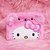 Preventa Cartera Hello Kitty Teddy Bear Cosplay Plush Zip Around Wallet - comprar en línea