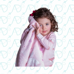 Cobertor Kids 1,27X1,52cm Plush Print com Sherpam Laço Bebê - comprar online