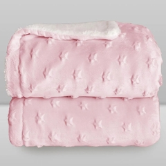 Imagem do Cobertor Baby Plush com Sherpam Stars 90 x 110 cm Laço Bebe