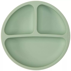 PRATO EM SILICONE COM VENTOSA VERDE BUBA