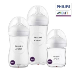 KIT 03 MAMADEIRA PETALA 3.0 125/260/360ML TRANSPARENT AVENT