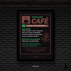 Quadro Receituario Café