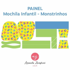 Painel - Mochila Infantil Pop - Monstrinhos - Sintético Doll