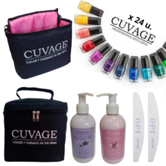 Kit Cuvage Completo Esmaltes x 24 + Bolso Necesser + Cremas + Limas