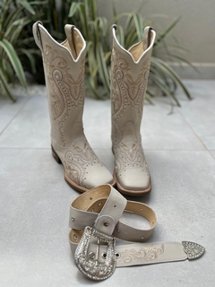 COMBO TEXANA TRIBAL OFF WHITE + CINTO BORDADO TRIBAL OFF WHITE - comprar online