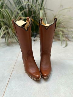 BOTA TEXANA BICO FINO COURO MARROM - comprar online