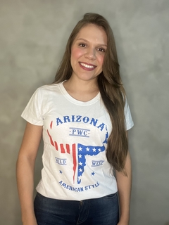 T-SHIRT COUNTRY ARIZONA BRANCA - comprar online