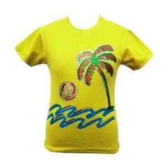 Remera manga corta estampa playa gliter! en internet