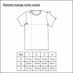 Remera manga corta unisex en internet