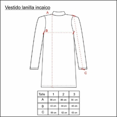 Vestido incaico de lanilla - tienda online