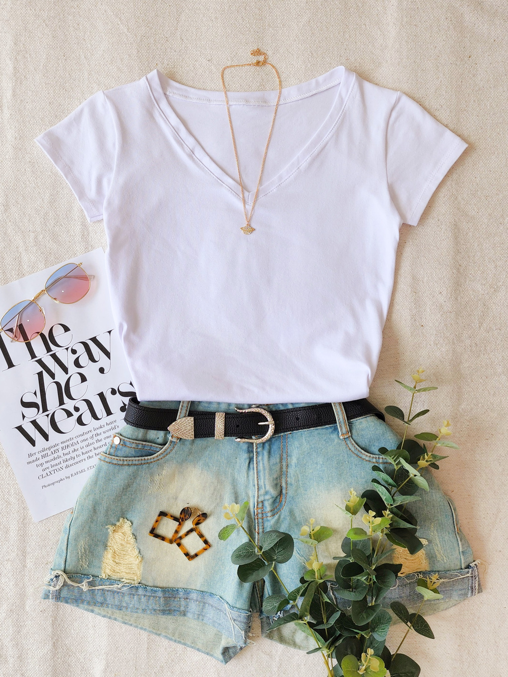 Remera escote en v sale