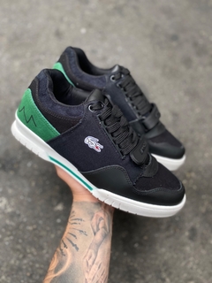 Tenis lacoste preto verde velcro - Faith Store Outlet