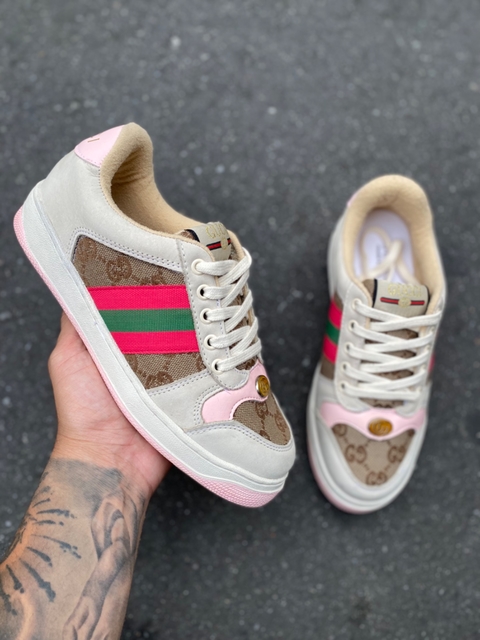 tenis gucci baixo rosa - Comprar em Faith Store Outlet