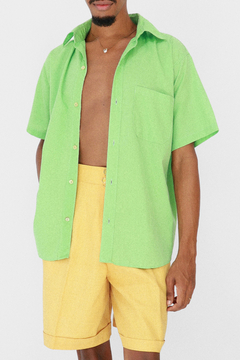 M | Camisa Social Verde Tezzuti - comprar online