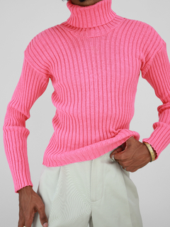 p/m | blusa gola alta de tricot rosa na internet