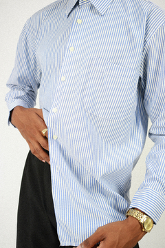 M | Camisa Social Listrada Emporio Colombo - loja online