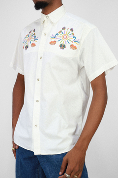 P | Camisa Bordada Vintage Importada - loja online