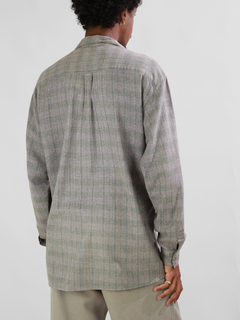 g | camisa xadrez marrom mesclado vintage - loja online