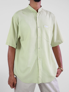 m | camisa giow paris vintage verde abacate