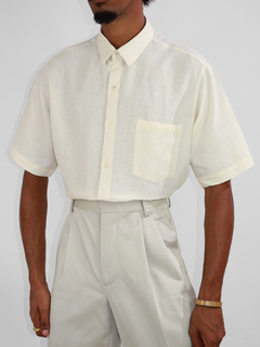 Imagem do m | camisa de linho creme vintage