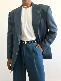 m/g Blazer Vintage Azul Petróleo - loja online