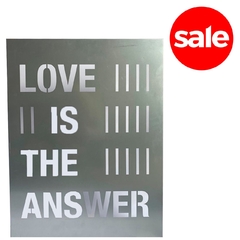 Cuadro Frase Love Is The Answer 53X70 Plateado