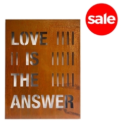 Cuadro Frase Love Is The Answer 53X70 Óxido