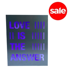 Cuadro Frase Love Is The Answer 53X70 Con Luz