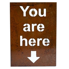 Cuadro Frase You Are Here 55X25 - comprar online