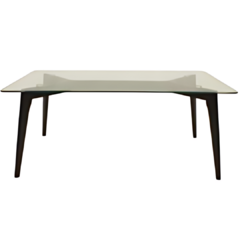 Mesa Baja Vidrio Base Negra 110x60x45h