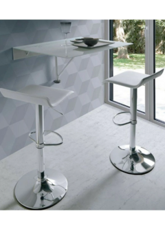 Banqueta Ecocuero Sin Respaldo Blanca - Muebles de diseño | Gift Collection