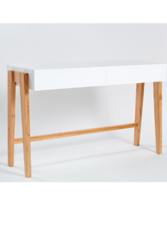 Escritorio Escandinavo En V 2 Cajones Blancos - Muebles de diseño | Gift Collection