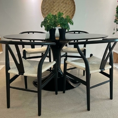 Mesa Comedor Tulip Oval Negra - comprar online