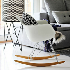 Sillón Mecedor Eames Blanco - tienda online