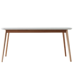 Mesa Comedor Nordica Importada Tapa Blanca