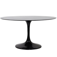 Mesa Comedor Tulip Oval Negra Para EXTERIOR