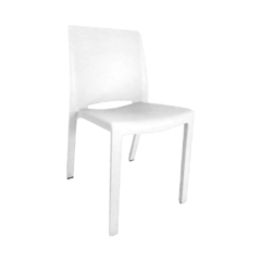 Silla Comedor Full Pvc Ma-01 Calada Blanca