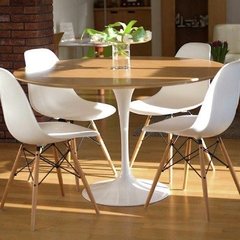 Set x4 Silla Eames Blanca Pata Madera - tienda online