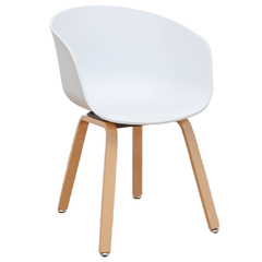 Sillón Hay Blanco Pata Símil Madera