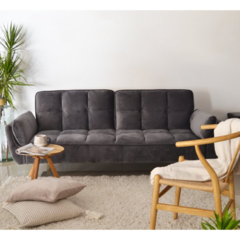 Sofa Cama Tampa Pana Gris Oscuro - comprar online