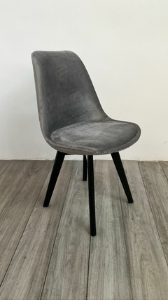 Silla Tulip Tapizada Gris P/Negra en internet