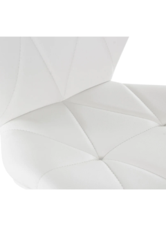 Set x2 Banqueta Regulable Rombos Ecocuero Blanca - Muebles de diseño | Gift Collection