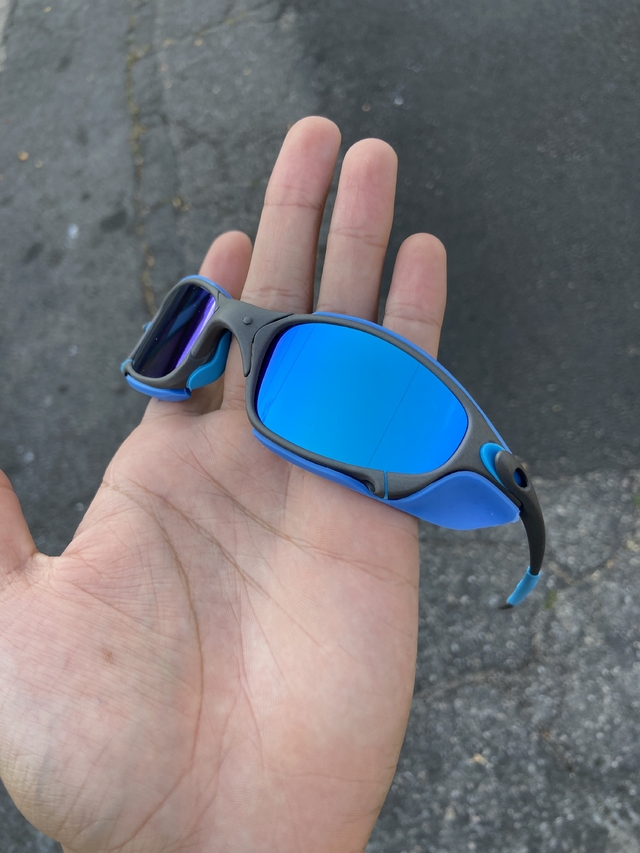 Óculos de Sol Juliet Carbon Lente Azul Ice Thug