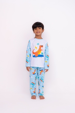 Pijama Dino Skate Manga Longa