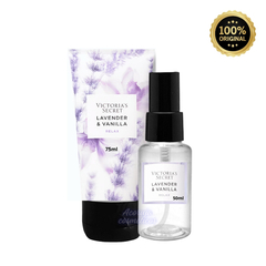 Kit Mini Lavender & Vanilla Victoria's Secret creme 75ml Split 50ml