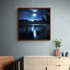 Venus y la luna reflejadas sobre el lago - comprar online