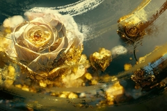Virtual Garden - Gold Roses
