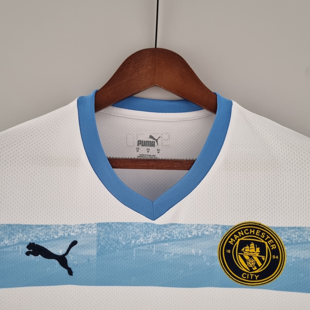 Camisa Manchester City Treino 22/23 Torcedor Puma Masculina - Azul e Branca