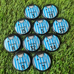 Racing 2024/2025 Home - Vidrilha 45mm - Botões Pro Gol