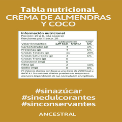 Crema Untable Almendras Y Coco x 200g - Ancestral en internet